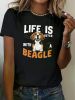 Beagle Positivity Women'S T-Shirt with Comfortable Fit