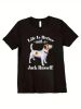New Jack Russell Funny Design Cotton Crewneck T-Shirts for Men