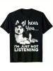 Husky Lover's Delight: Men's Cotton T-Shirt with Siberian Dog Design - Comfortable, Breathable & Stylish for Casual Attire