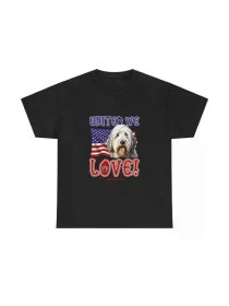 Old English Sheepdog Dog United We Love Dog Tee, Shirt, Unisex Pet Lover Gift Family T-shirt Celebrate Christmas (Color: Black, size: S)