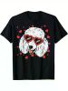 Poodle Face Heart Glasses Cute Valentines Day Dog Lover Gift T-Shirt
