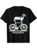 Funny Doxycycline Pharmacy Pun T-Shirt for Veterinary Pharmacists - Black Crew Neck Cotton Tee with Humorous Dachshund Bicycle Graphic
