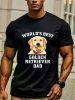 World's Best Golden Retriever Dad Dog Owner Graphic T-Shirt, Dad Birthday Gifts From Daughter Wife, Slight Stretch