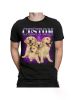 Personalized Cat Dog Photo Pet 90's Vintage Style Men's T-Shirt, Regular Fit, Family T-Shirt