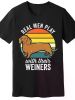 Dachshund Weiner Dog Real Play With Their Weiners Print for Men Women Couple Fashion T-Shirt, Street Short Sleeve