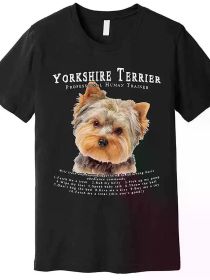 Yorkshire Terrier Yorkie Owner Lover Human Trainer Cute Dog Premium T-Shirt 561980 funny Men'S Short Sleeve T-shirt black TT2 (Color: Black, size: M)