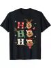 1pc Ho Ho Ho Golden Retrievers Christmas T-Shirt for Men, 100% Cotton Crew Neck Short Sleeve Tee, Geometric Pattern, All-Season Comfort