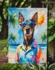 Doberman Pinscher Summer Beach Time Garden Flag Mailbox Decorative Yard Banner Outside Patio Artwork for Flower Beds, Garden Size, Multicolor