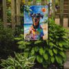 Doberman Pinscher Summer Beach Time Garden Flag Mailbox Flag Decorative Yard Flag Banner Outside Patio Artwork Yard Flower Beds, Garden Size