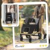 Pet Stroller Dog Cat Carriage One Click Fold with Universal Front Wheels Shock Absorber Brakes Storage Bags Mesh Window